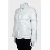 Light blue down jacket with patch pockets
