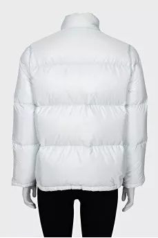 Light blue down jacket with patch pockets