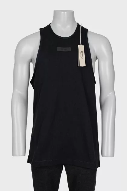 Men's long tank top with tag