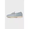 Summer Charms Walk blue suede loafers