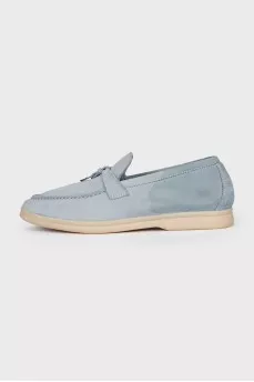Лоферы из голубой замши Summer Charms Walk