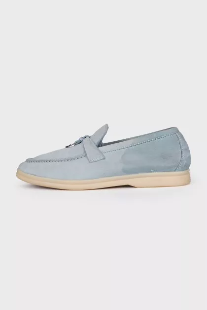 Summer Charms Walk blue suede loafers