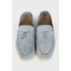Summer Charms Walk blue suede loafers