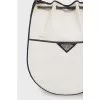 Drawstring bag with patch pocket