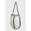 Drawstring bag with patch pocket