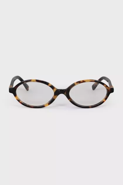 Oval frame with print