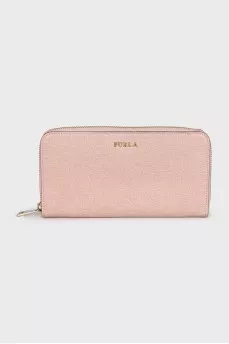 Pink zippered wallet