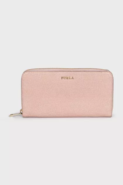 Pink zippered wallet