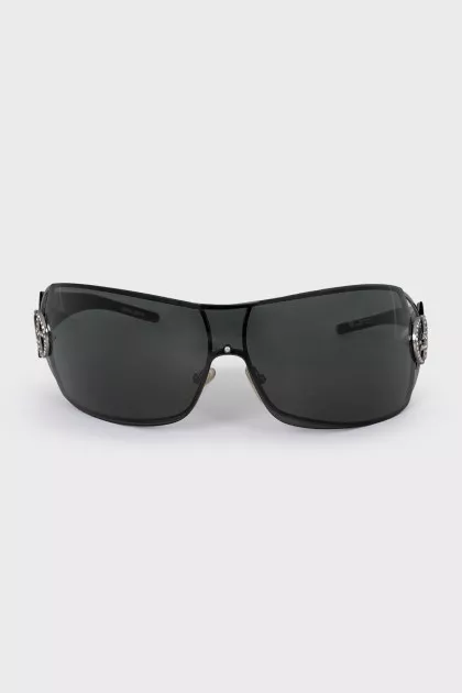 Crystal logo sunglasses mask