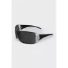 Crystal logo sunglasses mask
