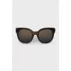 Brown frame sunglasses with logo