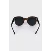 Brown frame sunglasses with logo