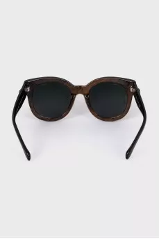 Brown frame sunglasses with logo