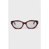 Brown oval frame