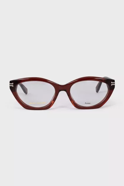 Brown oval frame