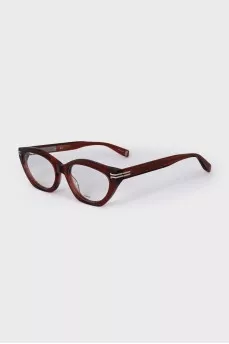 Brown oval frame