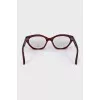 Brown oval frame