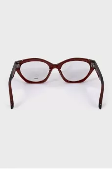 Brown oval frame