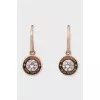Gold earrings with crystals