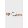 Gold earrings with crystals