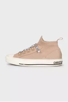 Текстильні бежеві кеди Walk'n'Dior