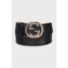 Black belt with signature monogram