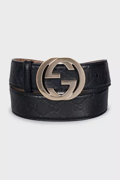 Black belt with signature monogram