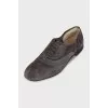Soft suede lace-up shoes