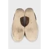 Men's brown sneakers with weave