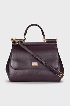 Purple Sicily satchel bag