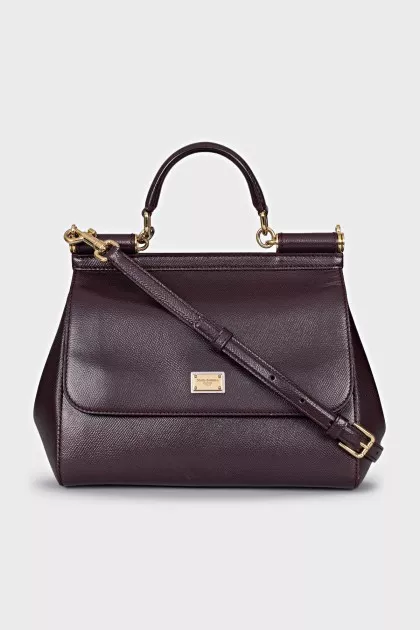 Purple Sicily satchel bag