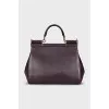 Purple Sicily satchel bag
