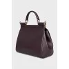 Purple Sicily satchel bag