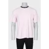 Men's T-shirt with a printed collar