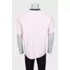Men's T-shirt with a printed collar