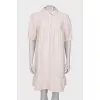 Pink button-down dress