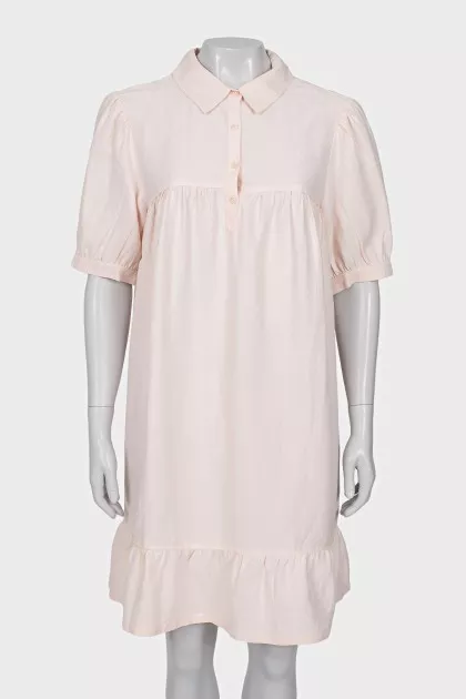 Pink button-down dress