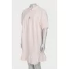 Pink button-down dress