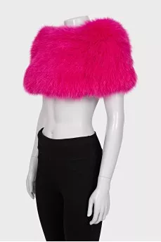 Pink fur cape