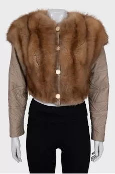 Jacket decorated with fur