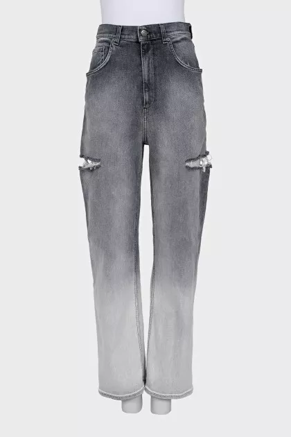 Gray gradient jeans