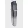 Gray gradient jeans
