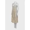 Fitted dress with crystals
