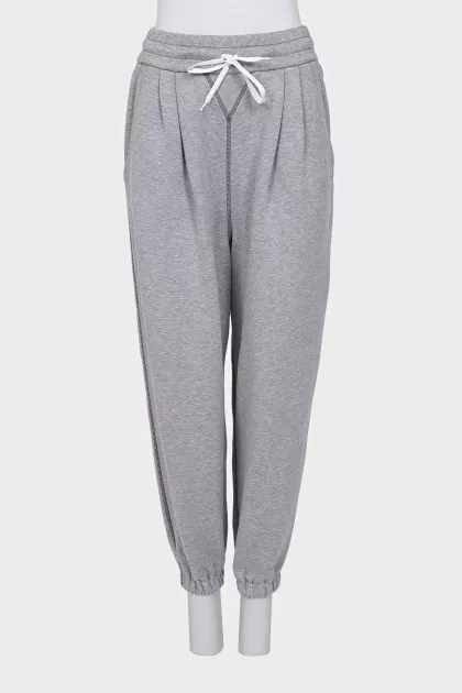 Sports trousers with ties