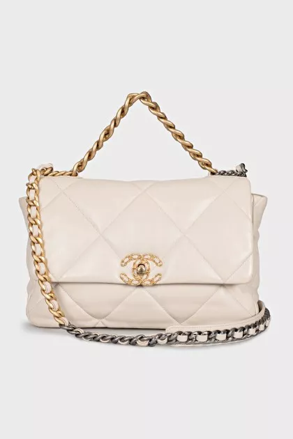 Сумка 19 Flap Bag білого кольору