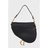 Leather Black Saddle Bag