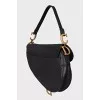 Leather Black Saddle Bag