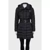 Fitted down jacket with gold hardware