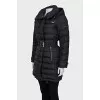Fitted down jacket with gold hardware
