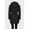 Fitted down jacket with gold hardware